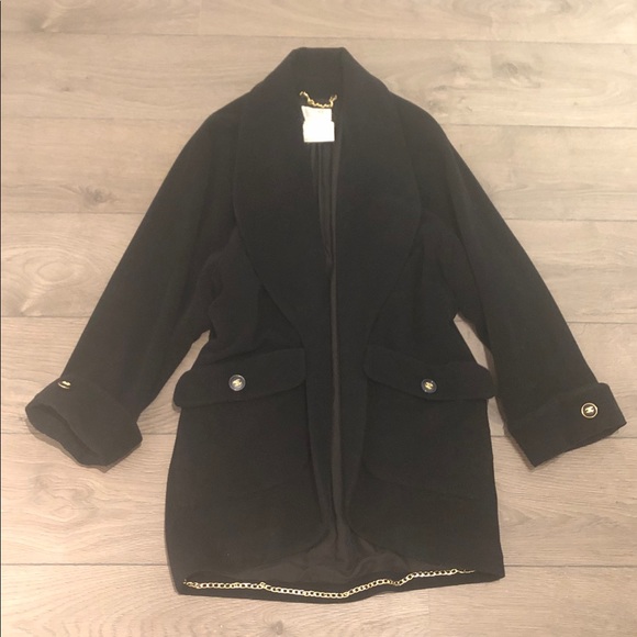 Chanel wool cocoon coat with big shawl collar - Picture 1 of 6